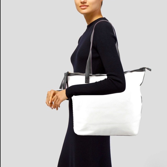 Walter Baker Day Tripper NWT Carly Bag Natural White Canvas • Vegan Leather Tote - Picture 1 of 6